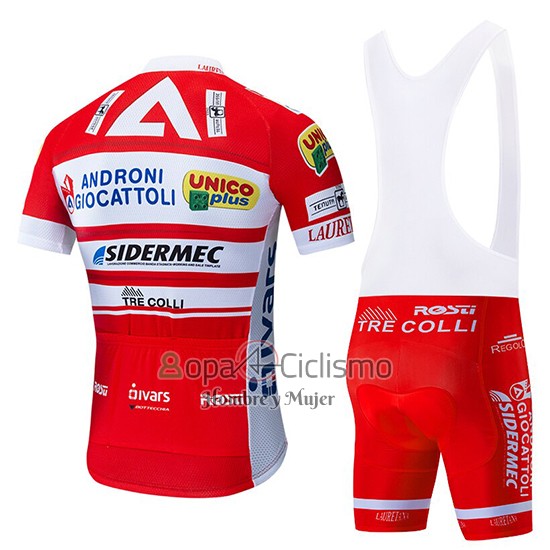 Androni Giocattoli Ropa Ciclismo Culotte Corto 2019 Hombre Mangas Cortas Naranja y Blanco